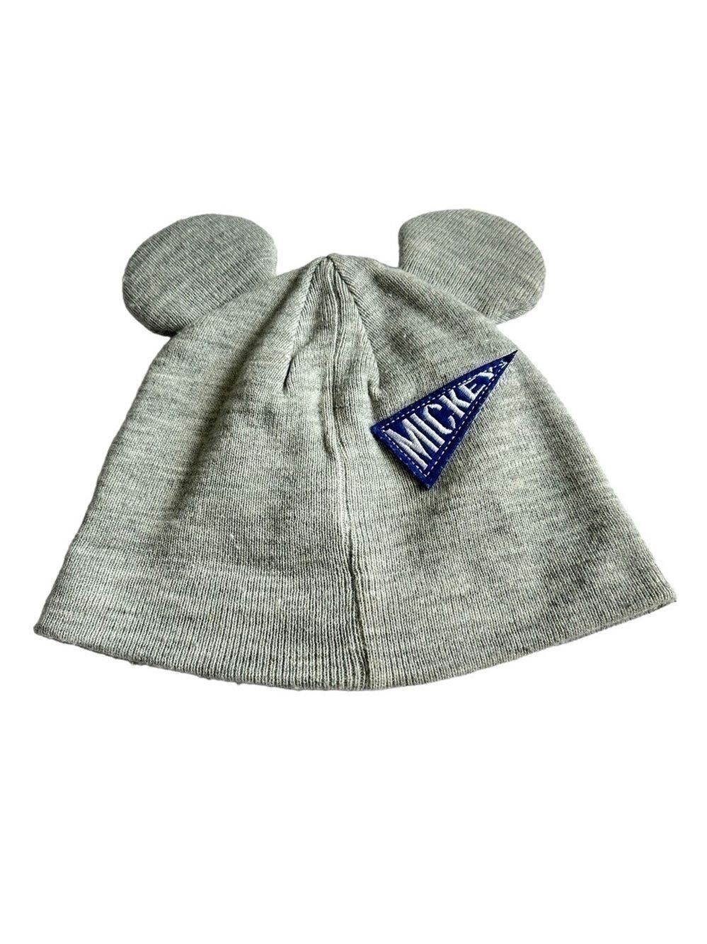 Disney Mickey Ears‎ Gray Knit Hat Kids M/L 7-10 yrs - Picture 2 of 6